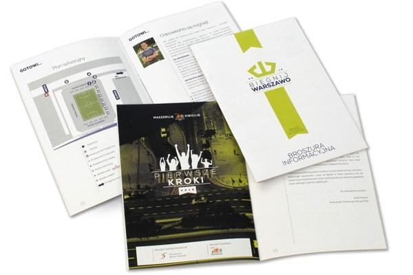 Broszura informacyjna Biegnij Warszawo - interdruk